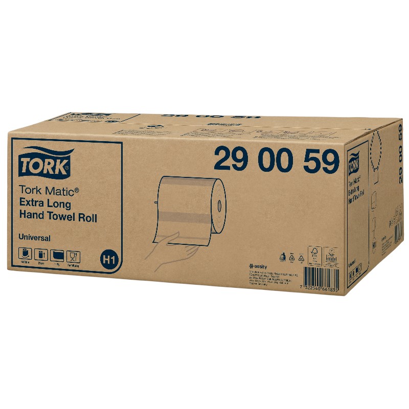 290059 - Tork Matic® Extra lange Handtücher - 1-lagig - weiße Zellulose - 280 m - H1 - 6er-Packung